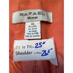 Rafael‎ Woman Coral Floral Linen Blend Open Front Blazer Jacket 22 Orange Size undefined Photo 2