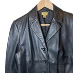 Caslon Vintage Leather Jacket Black Photo 1