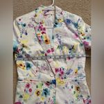 White tie dye colorful cropped blazer in size small Photo 8
