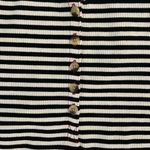 Free People FP BEACH Midi Women's Striped Long Sleeve Black & White Fitted Dress Photo 2