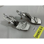 Womans Idifu Strappy Dress Sandals 9 Silver Buckle Heel NWOT Photo 1