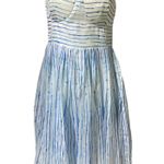 Lulus Summer in Santorini White and Blue Striped Midi Dress summer women size M Photo 4