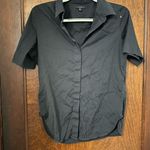 COS  Hidden Button Short Sleeve Button Down Top Size 10 Photo 1