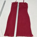 Abercrombie & Fitch Pink Ribbed Mini Dress Casual Smocked Stretch Ruffle XS Photo 8