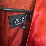 ABS Allen Schwartz ABS By Allen Schwartz Brocade Red Floral Dress Size 12 Formal Regal Fancy Photo 4