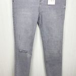 ZARA NEW  Hi-Rise Ankle Length Vintage Skinny Jeans Grey Denim Size 44 US 12 Photo 5