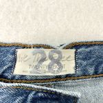 Free People  Distressed Cut-Off Denim Jean Shorts Boho Beach Medium Wash size 28 Photo 5