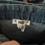 Paige  Denim Belted Button-Front Jumpsuit – Size 0 Photo 3