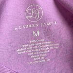 Lauren James Lavender Tee Bicycle Flowers Cotton Long Sleeve Shirt Womens Medium Photo 12