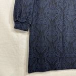 Loft  Medium Dress Jacquard Long Sleeve Balloon Medallion‎ Blue Knee-Length Party Photo 7