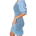 Tea N Rose Soft Denim Blue Mini Stretch Spring Break Dress ~ Women's Size SMALL Photo 1