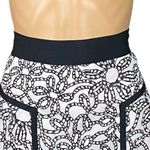 Zac Posen RARE black white pleated A-line skirt grosgrain trim Size 10 EUC Photo 1