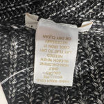 Cache  Cardigan Sweater Medium Black Silver Metallic Knit Belted Shawl Collar New Photo 11