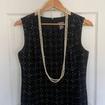Ann Taylor Black Tweed Midi Dress Photo 1