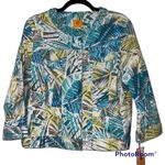 Ruby Rd . size 12 women's 3/4 sleeve jacket beaded neckline tropical pattern NWT Photo 11