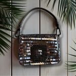 Anthropologie BIBI LOU  Silver & Black Sequin Shoulder Bag Photo 1