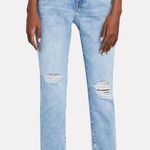 frame denim Frame La Garcon Distressed Jeans Relaxed Fit Light Wash Degradable Jeans Size 29 Photo 0