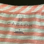 Caslon  Modal/Cotton blend striped Tshirt, long fit, short sleeve, pink &white Photo 1