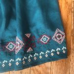 Xhilaration teal green silk bow tassel flowy tank top Photo 6