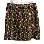 Etcetera Size 8 Womens Wool Silk Blend Printed Skirt Mini Business Casual Luxe Photo 0