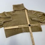 Princess Polly  Sweater Womens Medium Beige Zahara Cropped Turtleneck Puff Sleeve Photo 6
