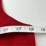 Amanda Smith VINTAGE Red V Neck Midi Dress Size 8 Sleeveless Date Night Photo 5