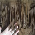 Walter Baker 100% Brown Leather Coachella Festival Fringe Riley Skirt NEW Photo 7