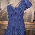 Amanda Uprichard  Mckinnon One Shoulder Dress Navy‎ Blue Sz Small S Photo 0