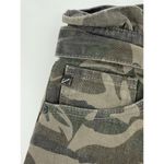 Kancan Camo Distressed Women's XL Shorts Belt Ruffle Top High Rise Tie Green Photo 3