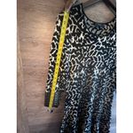 Taylor Sweater dress Size Large Black white Midi Stretchy Cocktail Party Holiday Photo 4
