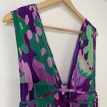 Roccoco Sand Aerin Pleated Cutout Chiffon Mini Dress Womens Medium Purple Photo 6