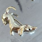 Small Dog & Big Dog brooch Gold Photo 1