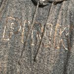 PINK - Victoria's Secret Victoria’s Secret Pink Gray Pullover Rose Gold Foil Logo Long Sleeve Sweatshirt Photo 2