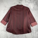 IC by Connie K Jacket Womens Medium Black Red Geometric Asymmetrical Lagenlook Photo 2