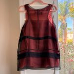 Vera Wang Lavender Label 100% Silk Double Layer Tank in Pink & Black size Small Photo 1