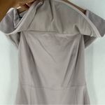Babaton Aritzia  Ruslan Off The Shoulder Sheath Dress Gray‎ Stretch Ponte Knit 6 Photo 5