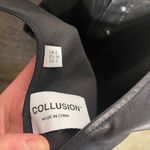 ASOS  Womens Black Faux‎ Leather Front Zipper Sleeveless Mini Dress Size 2 Photo 3