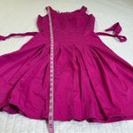 kim rogers  Fuchsia Bouffant Cotton Blend Dress Photo 3