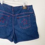 [Vintage] Second Generation Y2K 90s Dark Wash Rhinestone Star Pocket Shorts 22 Blue Size undefined Photo 7