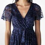 Baltic Born  Marseille Embossed Maxi Dress Small Navy Blue Wedding Bridesmaid Photo 1