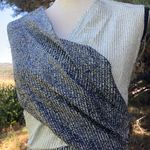 Vintage 60s 70s Lurex Crisscross Metallic Column Dress Black Cream Silver S Photo 6