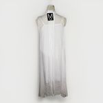 Mlle Gabrielle  L White Sleeveless High Low Button Shirt Dress NWT Lightweight‎ Photo 3