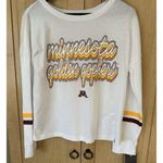 Fanatics Women White Minnesota Golden Gophers Retro Power Stripe Long Sleeve SM Photo 0