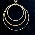 Lane Bryant  silver and gold tone multi hoop pendant necklace Photo 1