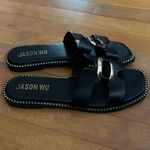 Jason Wu  Women’s Size 9 Danis Slide Sandals Studs Black Gold Photo 1