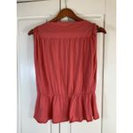 Garnet Hill  Top Women's‎ Medium Tank Tunic Coral Boho Cute Summery Elastic Waist Photo 2