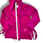 Aerie Hooded Belted Lounge Cardigan Fuchsia Pink Cotton Blend LS XL Cozy Warm Photo 5