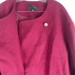 Ann Taylor Tie Waist Balloon Sleeve Wool Blend Coat Mulberry Size XXL Photo 8