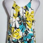 Jules & Leopold  Tropical Print Sleeveless Top NWT Size XL Blue and Yellow Blouse Photo 6