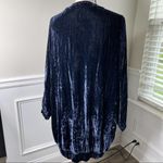 ZARA  blue‎ velvet oversized tunic dress size small Photo 3